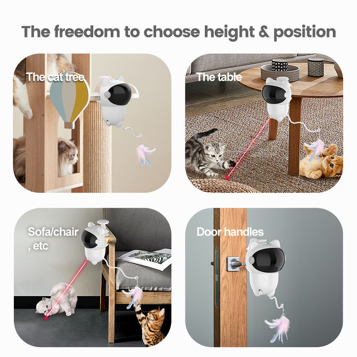 The Ultimate 3-in-1 Smart Interactive LED Laser Cat Toy: Endless Fun for Your Feline Friend!