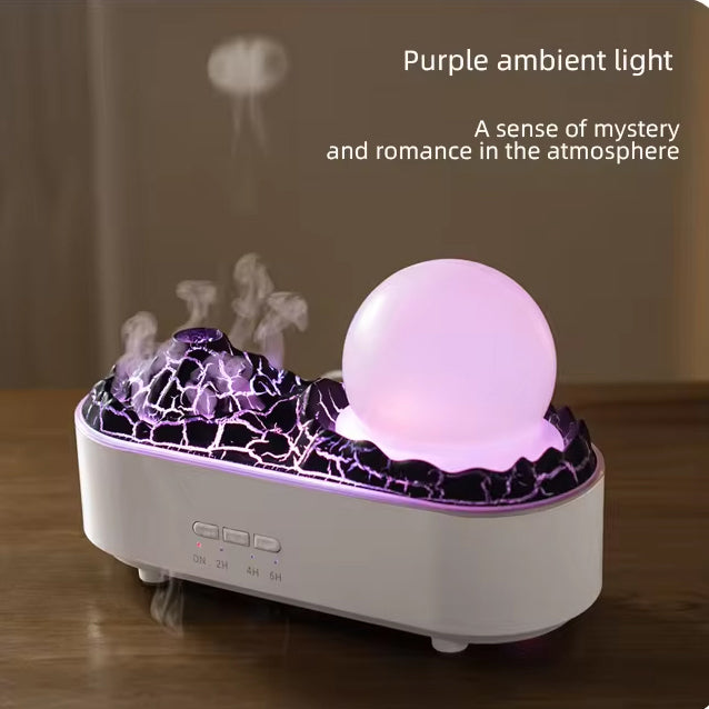 OEM 200ml Jellyfish Spray Humidificador Red Blue Led Light Fire Flame Effect Air Humidifier