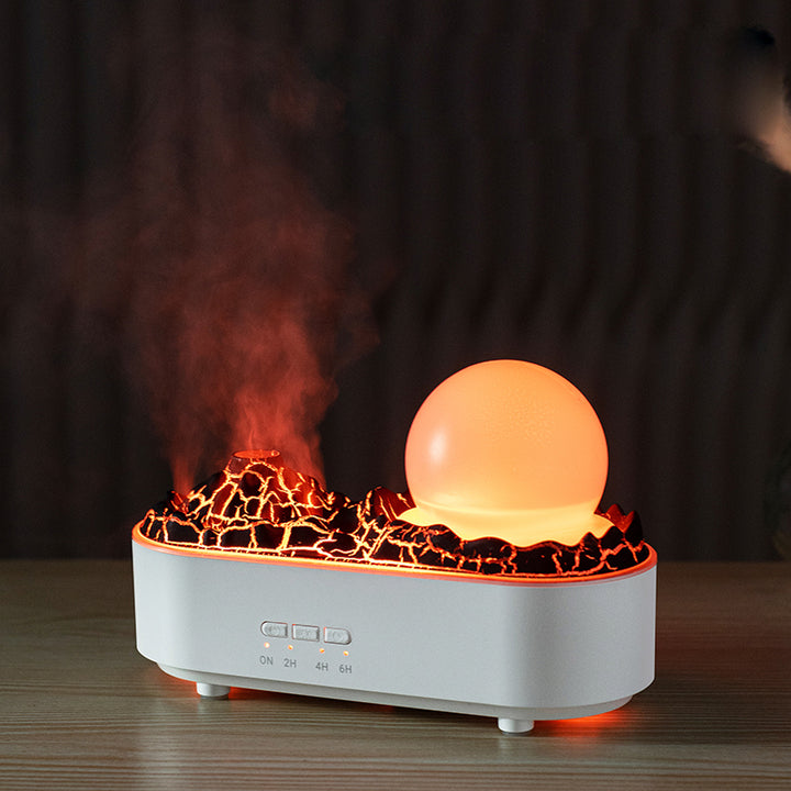 OEM 200ml Jellyfish Spray Humidificador Red Blue Led Light Fire Flame Effect Air Humidifier