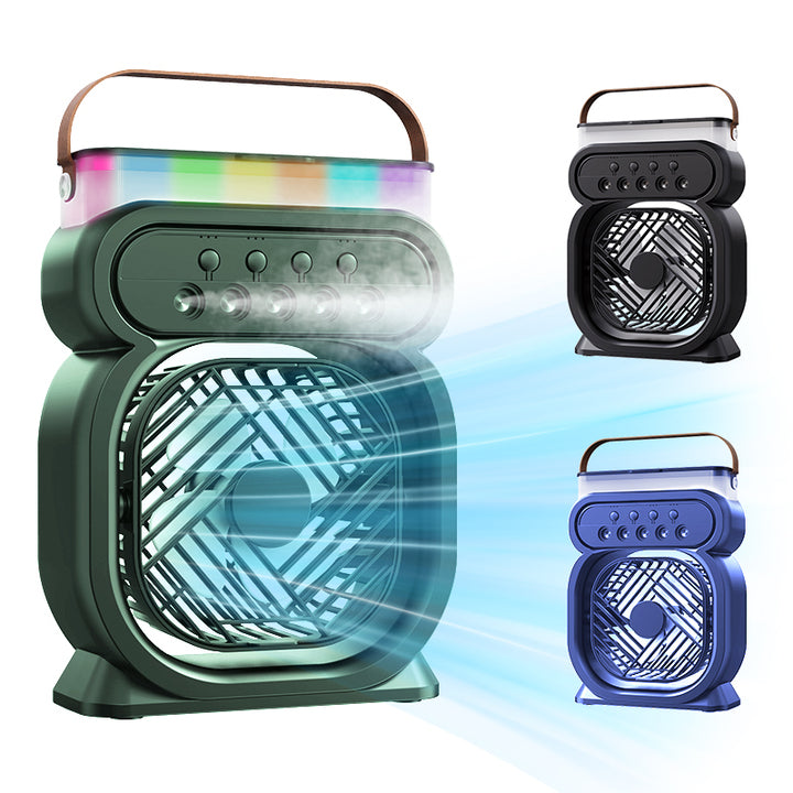 Experience Ultimate Comfort: Portable 7-Color LED Night Light Air Humidifier & Mini Cooler Fan - Your Personal Oasis Anywhere!
